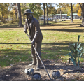 Kunst Level Metall Handwerk Lebensgroße Bronze Casting Arbeiten Bauer Statue für Heißer Verkauf